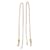 Boucles d'oreilles Threader Cassandra Yves Saint Laurent Doré  - vue 3