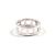 GUCCI Offener Quadratischer Ring Silber