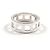 GUCCI Offener Quadratischer Ring Silber - Ansicht 2