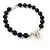 Tiffany & Co Bracciale charm Knock a forma di cuore Tiffany Nero Argento