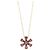 Autre Marque Collana Pendente Fiore in Oro Rosa 18K Ponte Vecchio D'oro