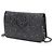Wallet On Chain Portafoglio Chanel in agnello nero CC borchiato Camelia con catena - vista 2