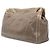 Borsa a spalla Prada in vitello lucido marrone con chiusura a pressione Taupe - vista 2