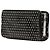 Clutch in pelle nera con borchie e chiusura Prada Nero - vista 2