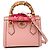 Borsa Diana Mini in Pelle di Vitello Rosa con Bamboo Gucci