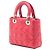 Dior Rosa Pequena Couro de Cordeiro Cannage My ABCDior Lady Dior - vista 2