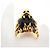 GUCCI Ring mit Löwenkopf aus farbigem Stein - Ansicht 5