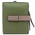 Carteira bifold vertical em couro marrom e verde Loewe