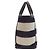 Valextra Border Tote Bag aus Canvas Schwarz Weiß Marineblau - Ansicht 3