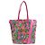 Borsa tote 2 in 1 in metallo con logo Prada e fiore Rosa