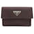 Billetera bi-fold Prada marrón oscuro