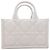 Borsa Tote Mini Macro Cannage Book Christian Dior Marrone Bianco - vista 2