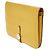 Billetera combinada Dogon Duo de cuero Hermès Amarillo - vista 3