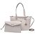 Borsa Tote 3 in 1 in pelle martellata bianca Michael Kors Maisie Large