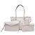 Borsa Tote 3 in 1 in pelle martellata bianca Michael Kors Maisie Large - vista 7