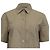 Camicia a maniche corte in popeline con bottoni Vince in cotone khaki Verde Cachi - vista 2