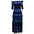 Abito midi con accento tie-dye in viscosa blu navy Altuzarra