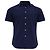Kurzarmhemd aus navyblauer Baumwolle mit Pony-Stickerei von Ralph Lauren Marineblau