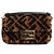 Fendi Borsa Baguette Zucca in peluche teddy marrone