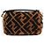 Fendi Borsa Baguette Zucca in peluche teddy marrone - vista 3