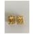 Boucles d'oreilles clip Yves Saint Laurent dorées  - vue 2