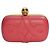 Clutch de cuero rojo Alexander McQueen con cierre de calavera dorada adornada con cristales - vista 2