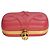 Clutch de cuero rojo Alexander McQueen con cierre de calavera dorada adornada con cristales - vista 6