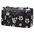 Borsa a Spalla Chanel Airline Matelassé 25 Double Flap con Catena Nero Bianco - vista 2