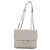 Borsa a spalla Chanel Half Coco Mark con hardware argentato Marrone
