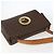 Céline Borsa a spalla circolare in tela Macadam CELINE in pelle PVC marrone e oro Auth fm5157 D'oro - vista 6
