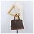 Céline Bolso de mano de lona Macadam CELINE en cuero PVC marrón dorado Auth 173472 Castaño - vista 23