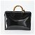 Bamboo Bolsa de mão GUCCI em couro envernizado 2 peças Preto Auth bs33355 - vista 3