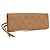CHANEL Bicolore Accessory Pouch Leather Beige CC Auth 173133V