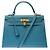 Hermès Borsa HERMES Kelly 32 in Pelle Blu - 103329 - vista 3