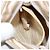 PRADA Borsa a Mano Satin Argento Metallico beige Auth 166888 - vista 22