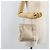 PRADA Borsa a Mano Satin Argento Metallico beige Auth 166888 - vista 23