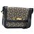 Céline CELINE C Sulky Schultertasche aus Segeltuch Navy Gold Auth 172177 Golden Marineblau