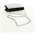 PRADA Borsa a Spalla con Catena e Paillettes in Pelle Nera Argento Auth 165358 Nero - vista 7