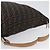 Borsa a Spalla in Tela Zucca FENDI Nera Marrone Auth 170743 Nero - vista 14