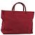 PRADA Borsa a mano in nylon rosso argento autentica 172162