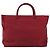 PRADA Borsa a mano in nylon rosso argento autentica 172162 - vista 13