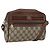Gucci Borsa GG Supreme Web Sherry Line in PVC Beige Oro 001 56 6655 Auth 173550 D'oro