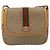 Bolsa de Ombro GUCCI Micro GG Supreme Web Sherry Line PVC Bege Ouro Auth BA10628 Dourado - vista 13