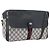 Borsa a Spalla Gucci GG Supreme Sherry Line PVC Blu Navy Oro 904 02 084 Auth 170766 D'oro