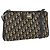 Mini borsa a rullo in tela obliqua Trotter Christian Dior blu Auth fm5123 D'oro Blu navy
