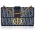 Borsa a catena East West 30 Montaigne in denim obliquo blu Christian Dior