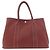 Borsa tote Hermès Garden Party PM in Negonda Bordò - vista 2
