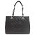 Chanel Matelassé Tote Bag mit silberner Hardware Schwarz