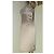 Autre Marque Champagner Spitzen- und Satin-Kleid Beige - Ansicht 7