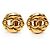 Pendientes de clip vintage Chanel Coco Mark Dorado